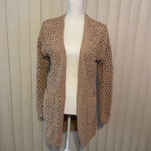Sienna Sky Beige Cardigan Sweater Size M